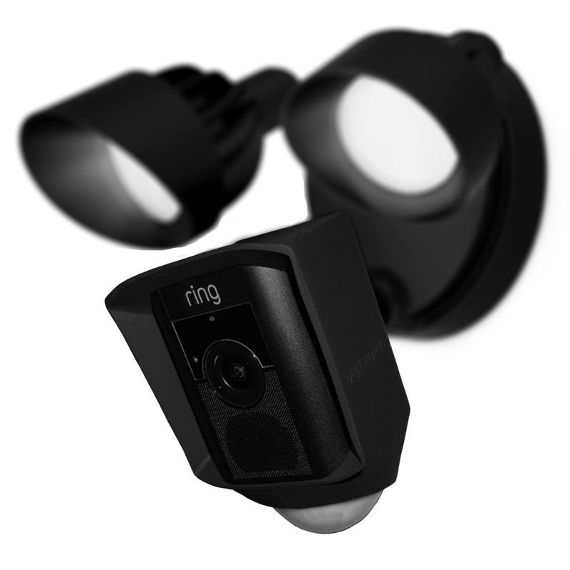 Meffort Inc Silicone Skin Case Cover Compatible with Ring Floodlight Cam Wired Plus, Floodlight Camera - Sun Glare, UV & Weather Protection Skins Cover - Black - Image 1